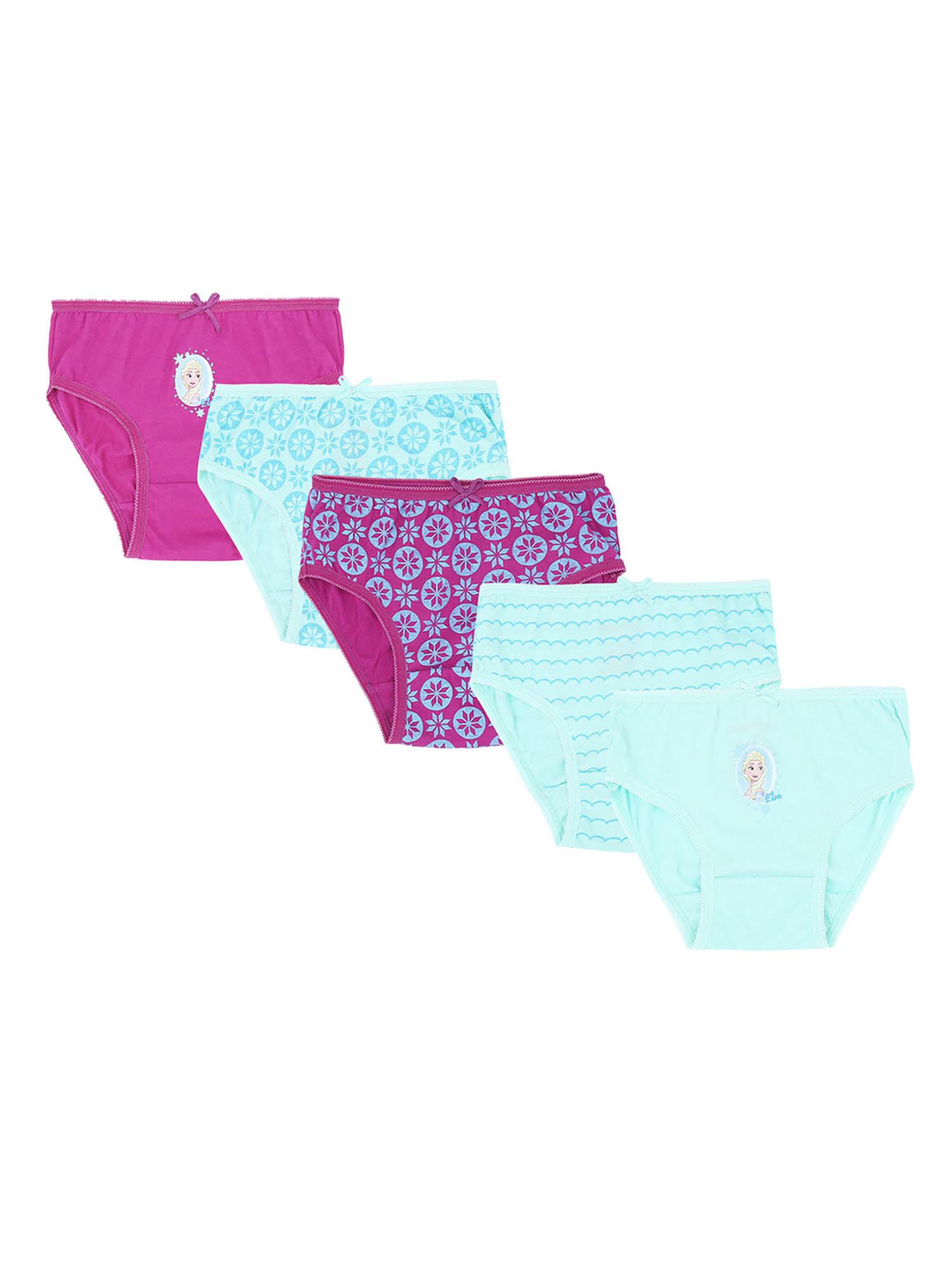 girls disney frozen panties multicolor brief(pack of 5)
