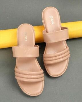 girls dual-strap slip-on sandals
