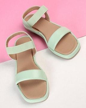 girls dual-strap slip-on sandals