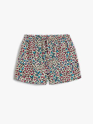 girls ecru-printed bottoms