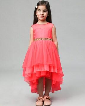 girls embellished fit & flare dress