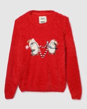 girls embellished pullover sweater