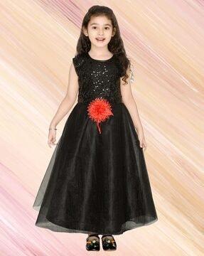 girls embellished sleeveless gown