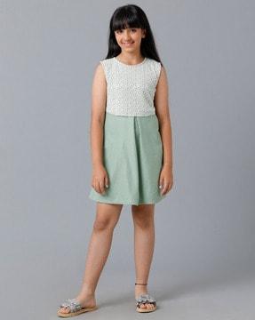 girls embroidered a-line dress