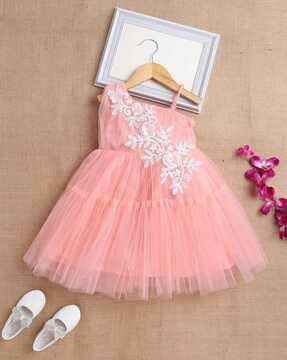 girls embroidered fit & flare dress