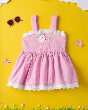 girls embroidered fit & flared dress
