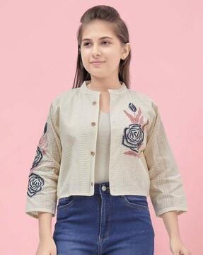 girls embroidered jacket