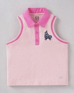 girls embroidered polo t-shirt