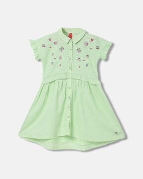 girls embroidered shirt dress