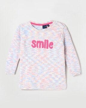 girls embroidered sweater dress