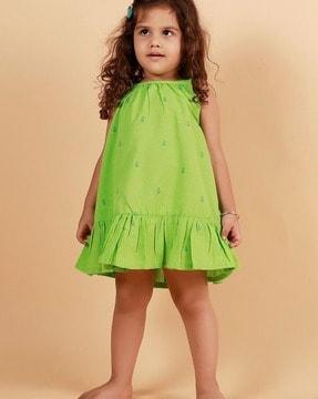 girls embroidered tiered dress