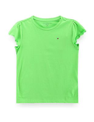girls essential lettuce sleeve t-shirt