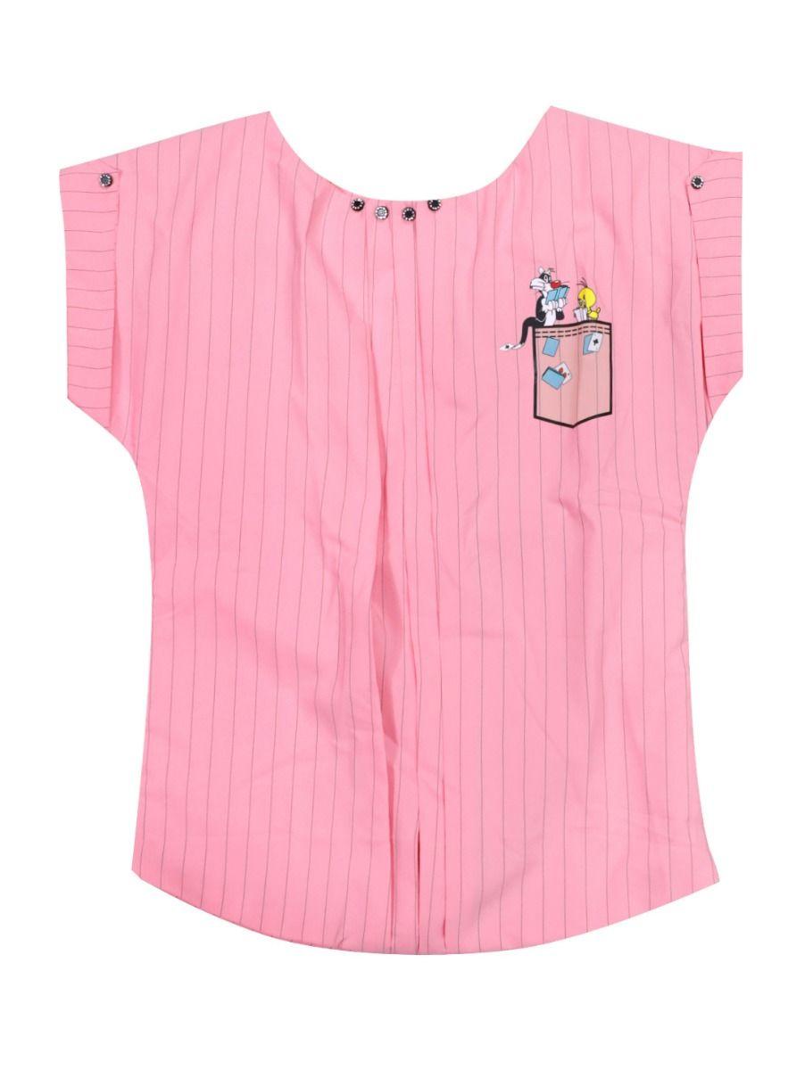 girls fancy  pink short top-ekm-pfc4510826