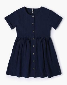girls fit & flare cotton dress