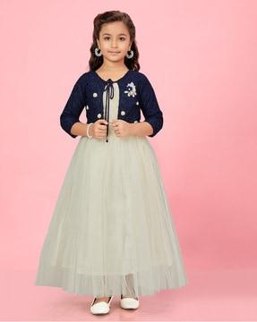 girls fit & flare dress with jacket