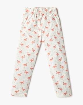 girls flamingo print regular fit leggings