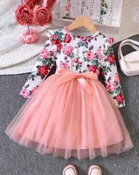 girls floral a-line dress