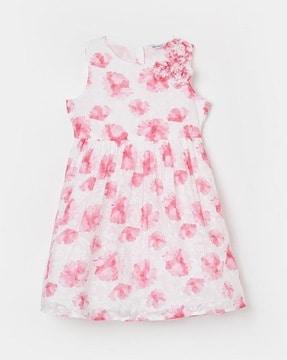 girls floral print a-line dress