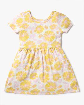 girls floral print a-line dress