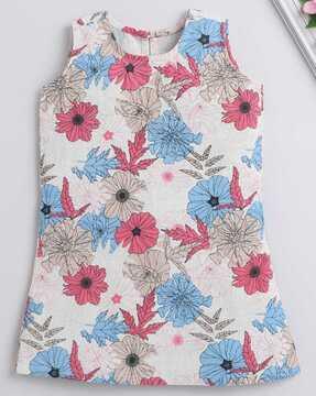 girls floral print a-line dress