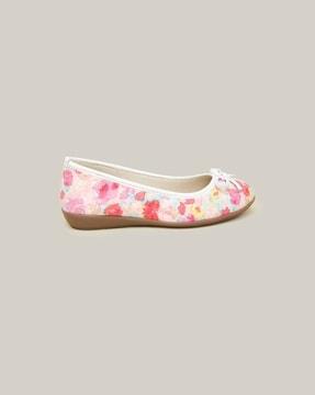 girls floral print ballerinas