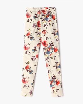 girls floral print leggings