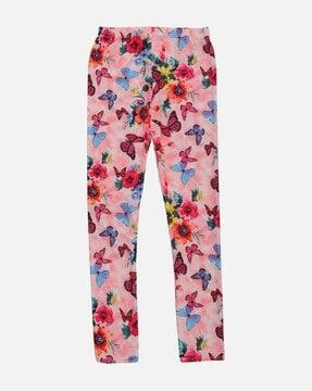 girls floral print leggings