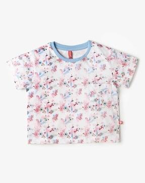 girls floral print top