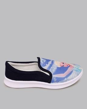 girls frozen print slip-on shoes