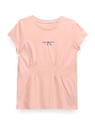 girls gradient monogram t-shirt