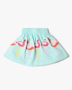 girls graphic print a-line skirt