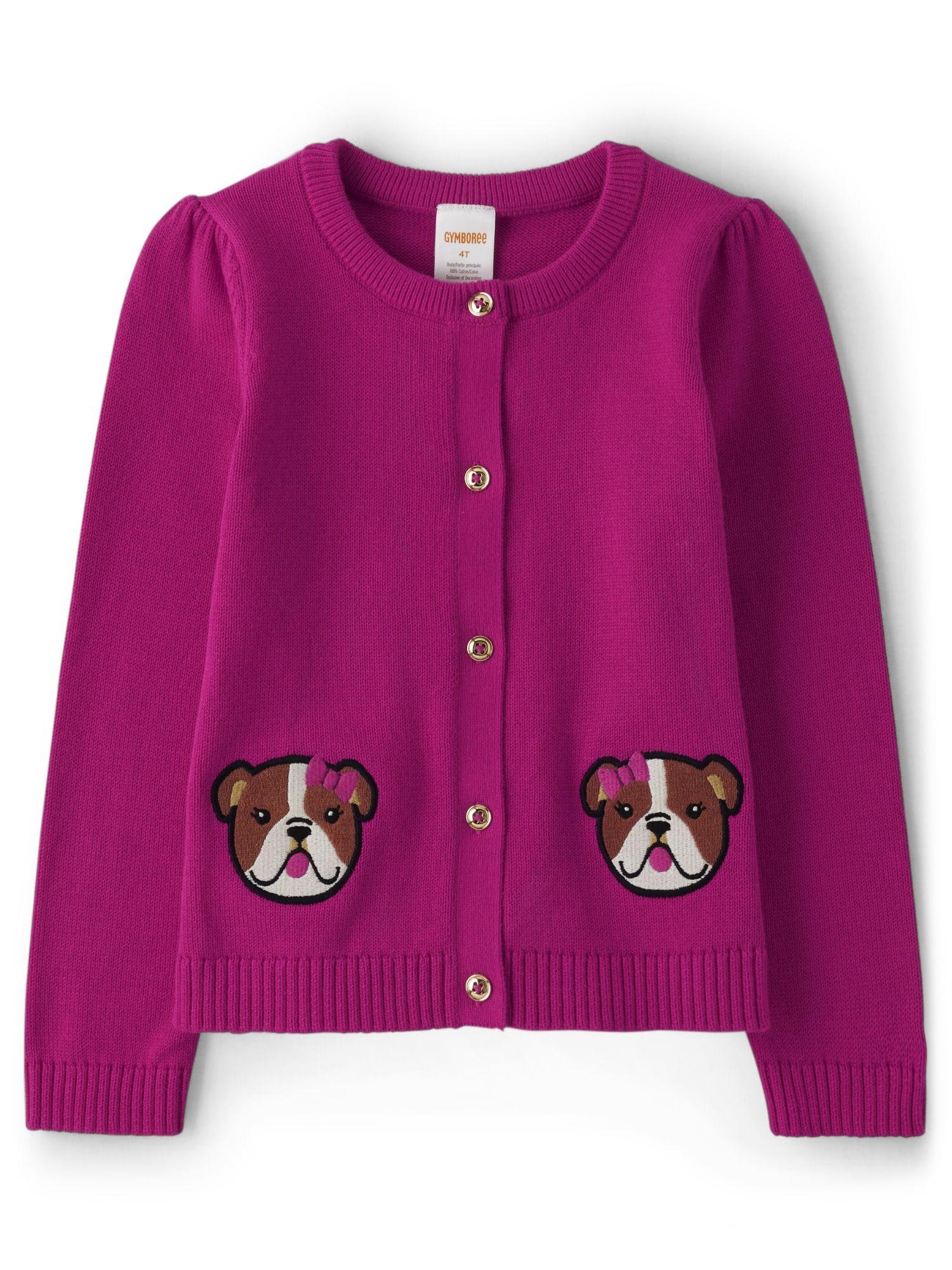 girls graphic print pink sweater (12-18 months)