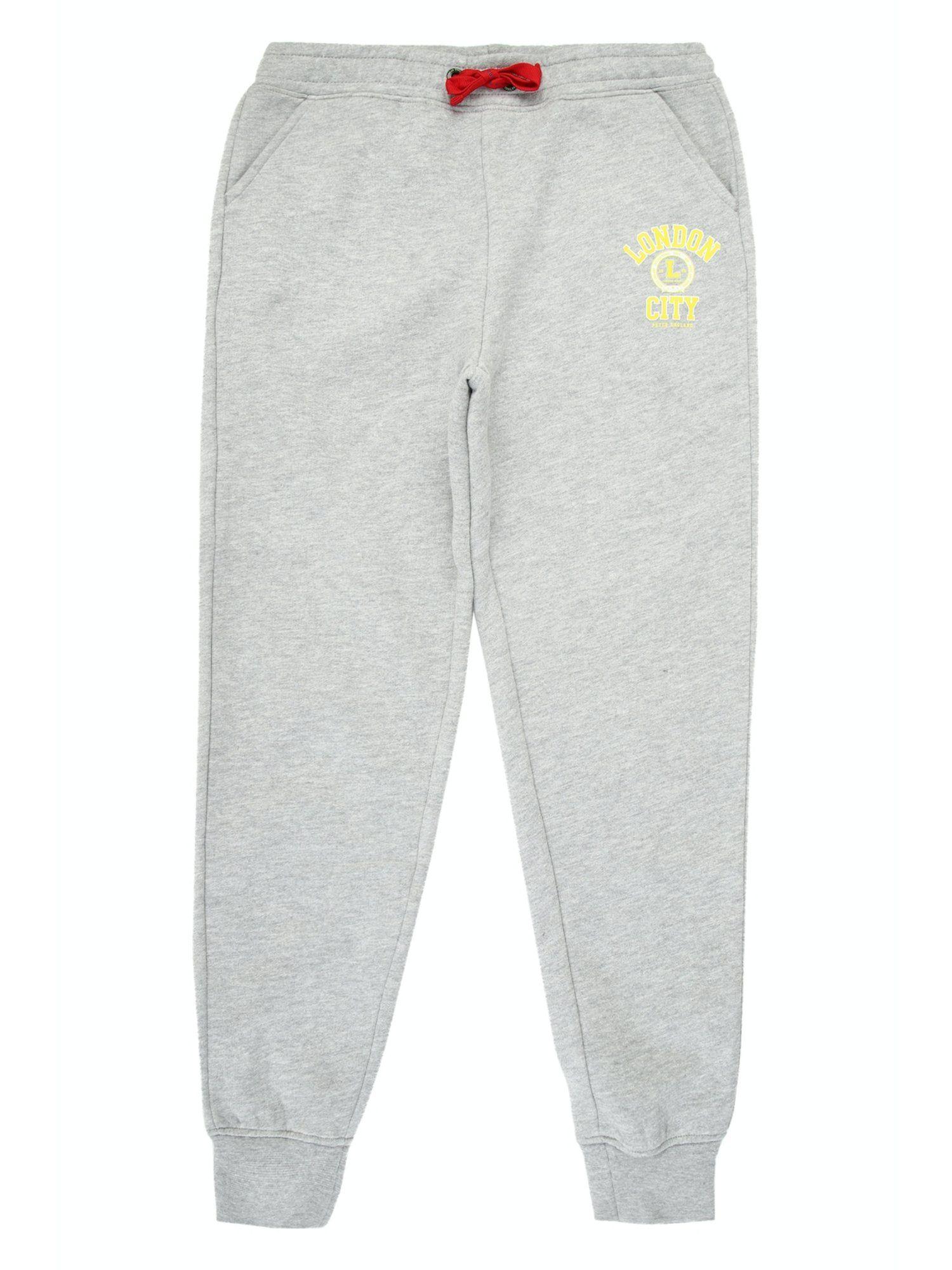girls grey soild jogger pants