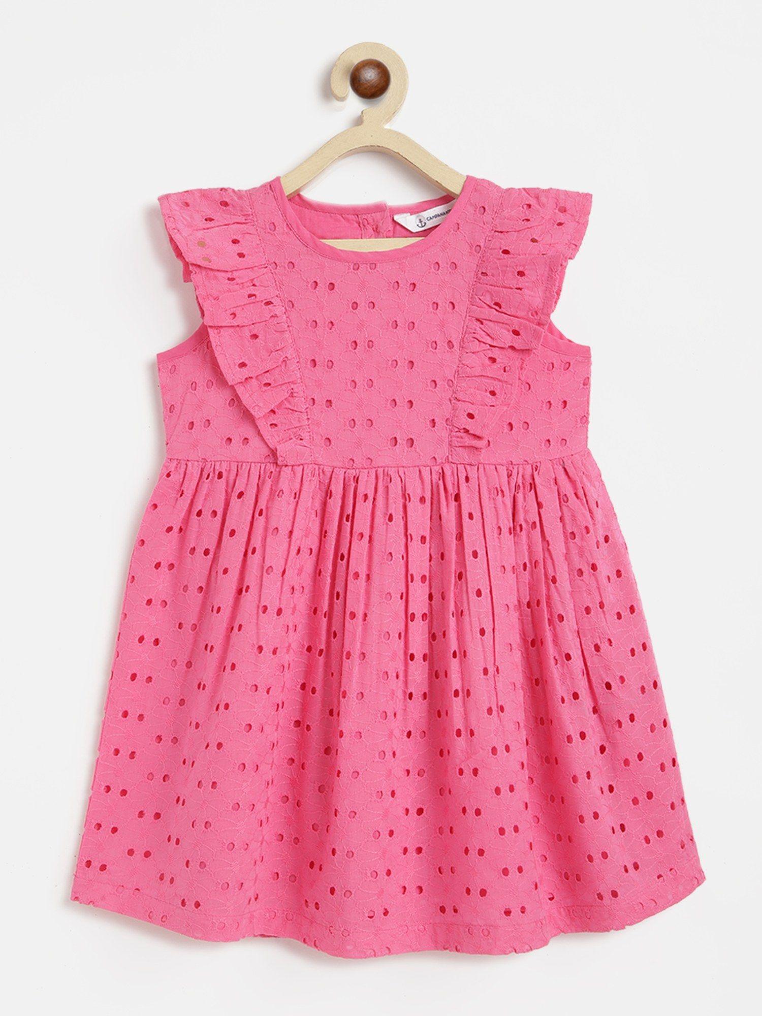 girls janet frilly schiffli embroidery dress