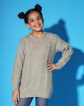 girls knitted regular fit sweater
