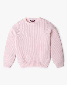 girls knitted regular fit sweatshirt