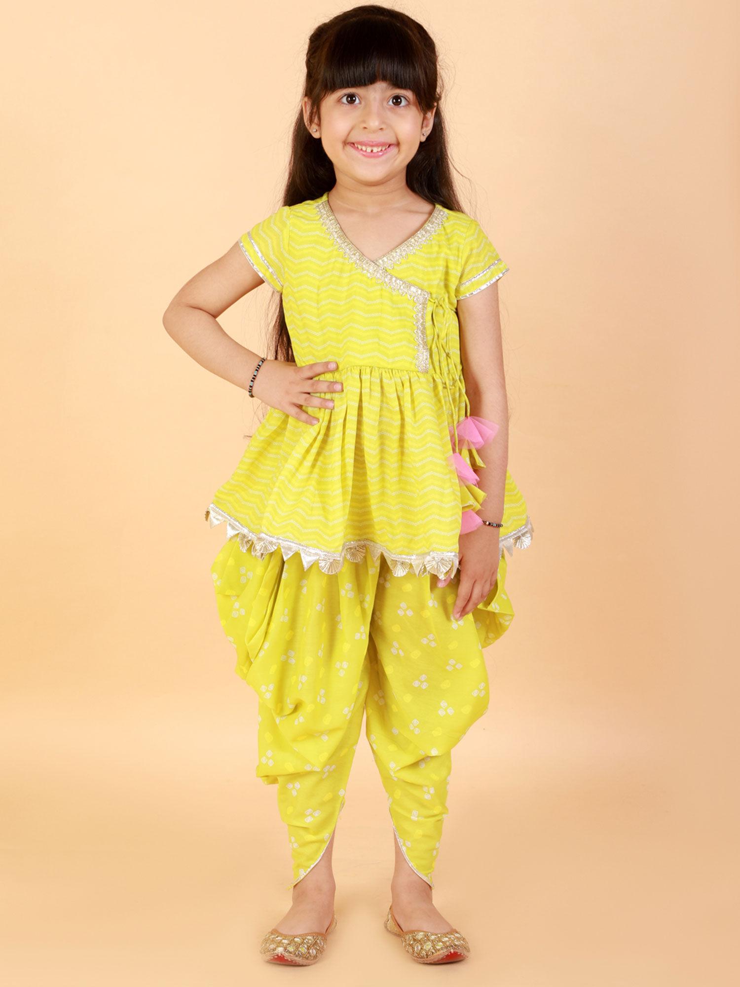 girls kurta with dhoti (set of 2)