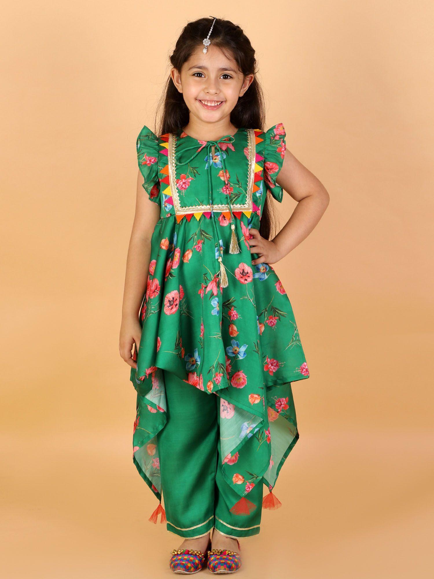 girls kurta with pant (set of 2)