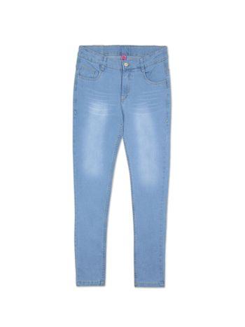 girls light blue mid rise stone wash jeans