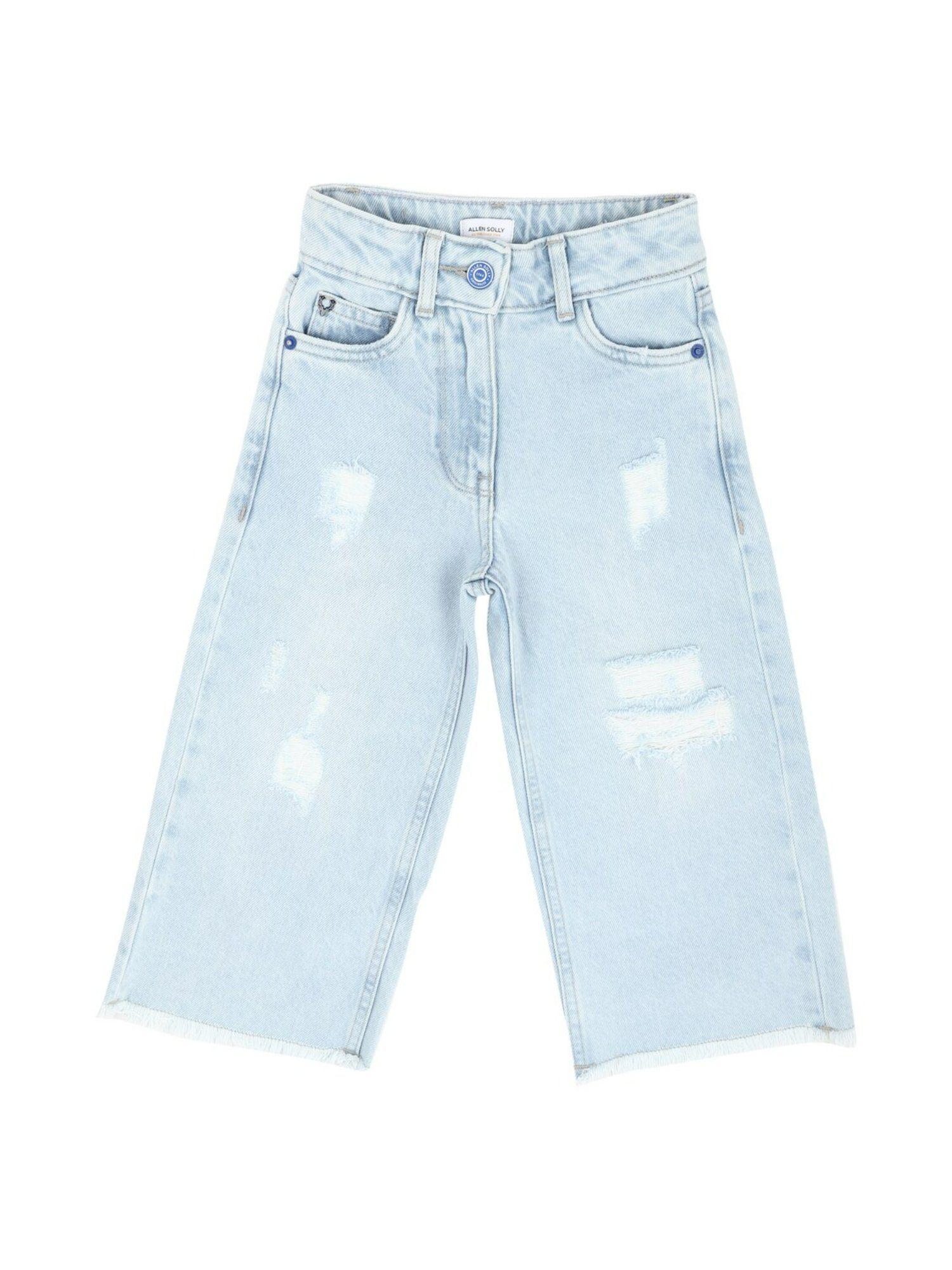girls light blue regular fit jeans
