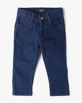 girls light-wash slim fit high-rise jeans