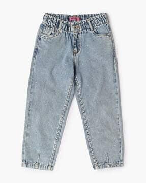 girls lightly washed joggers jeans