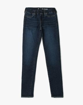 girls lightly washed skinny fit jeans