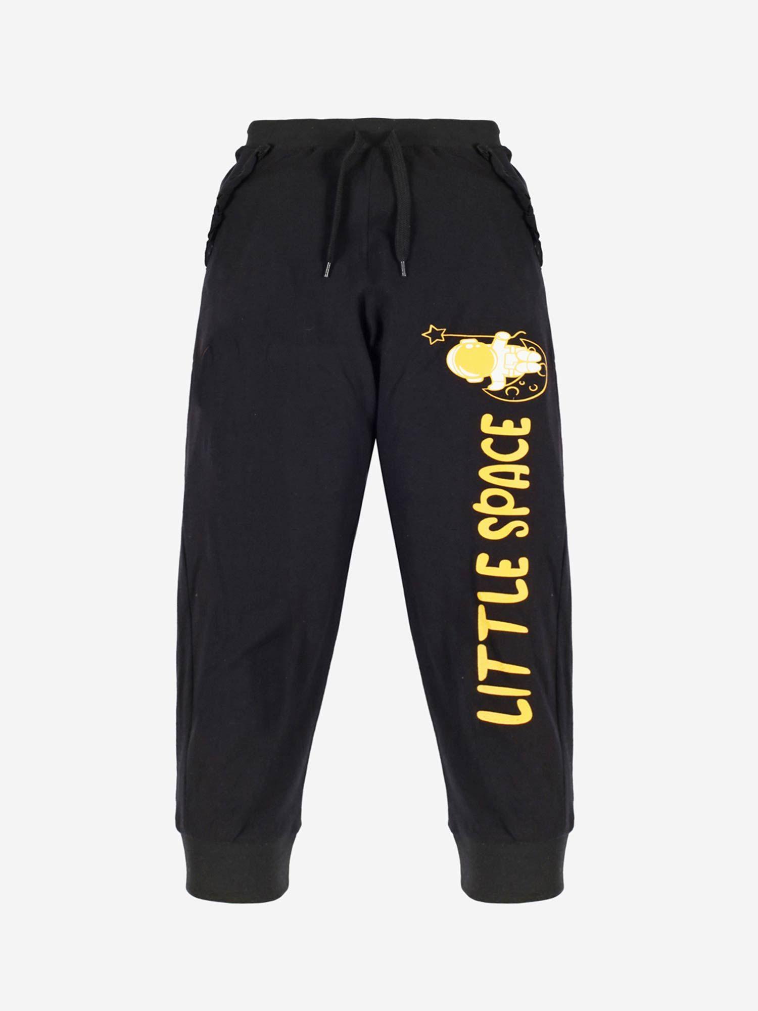 girls little space printed track pant