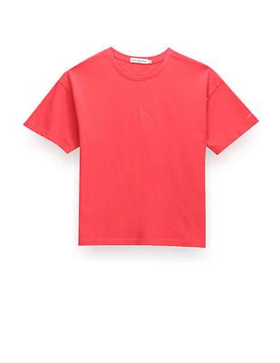 girls logo boxy t-shirt