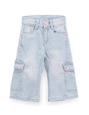 girls mid rise cargo jeans