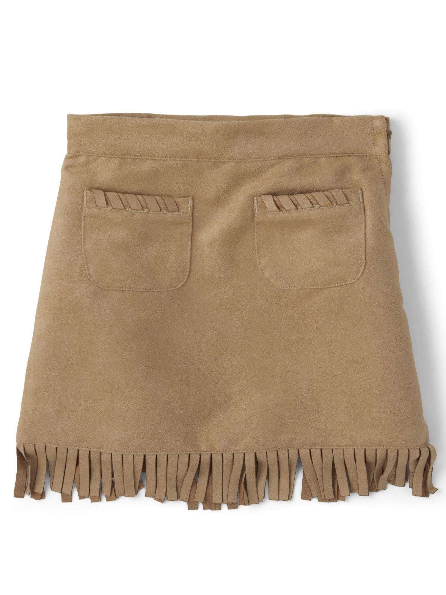 girls mid-waist skirt with fringes (12-18 months)