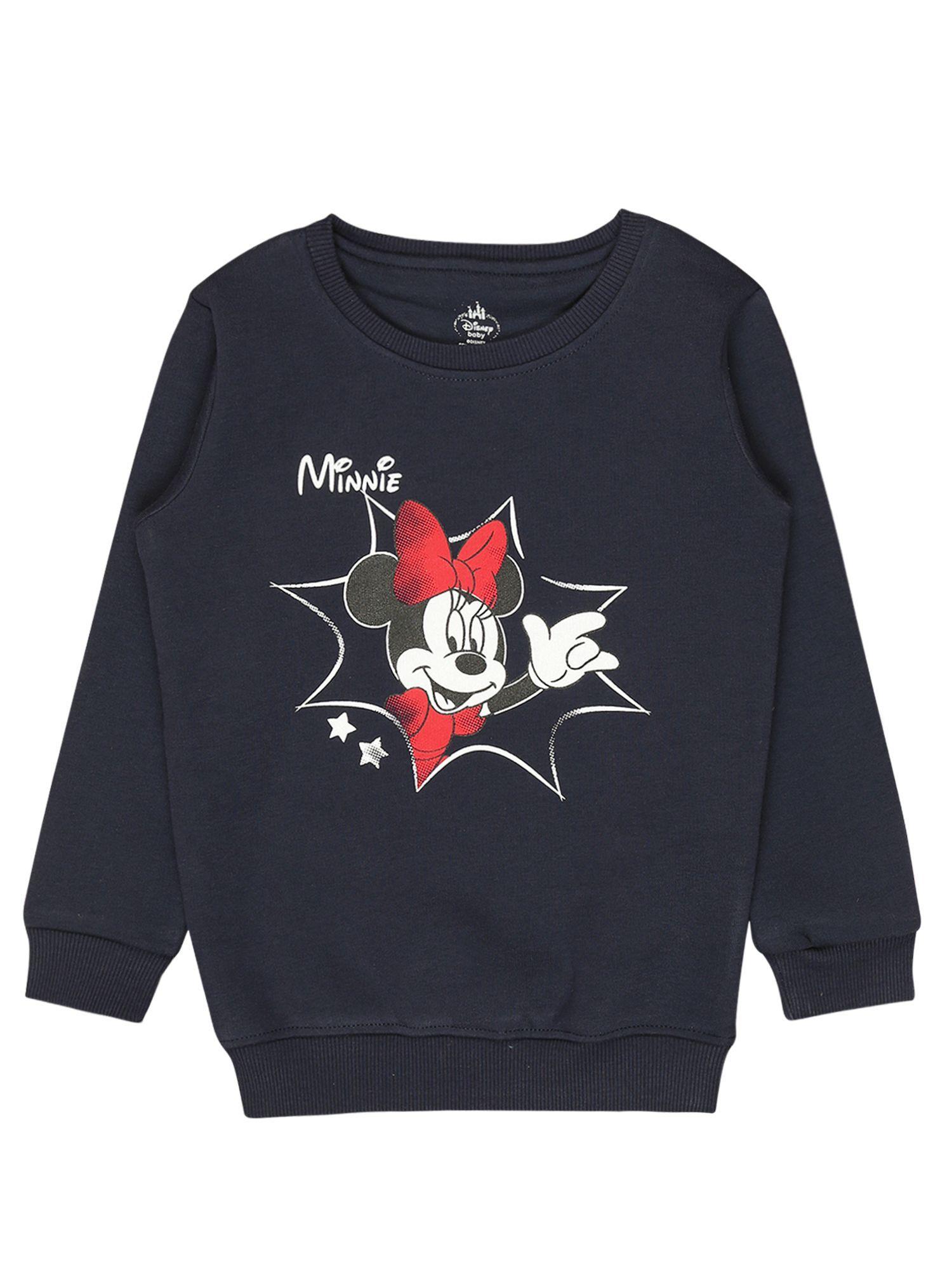 girls minnie & friends printed sweatshirt navy