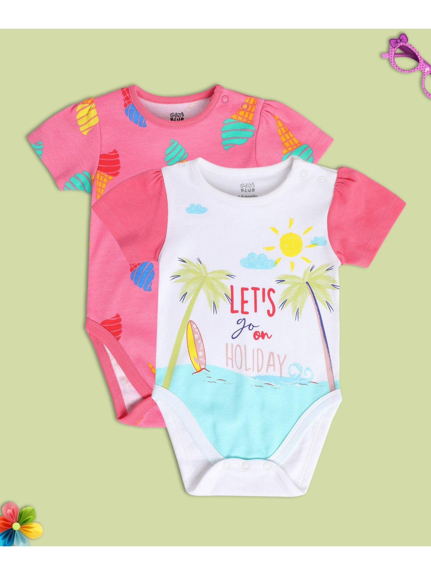 girls multi bodysuit (pack of 2)