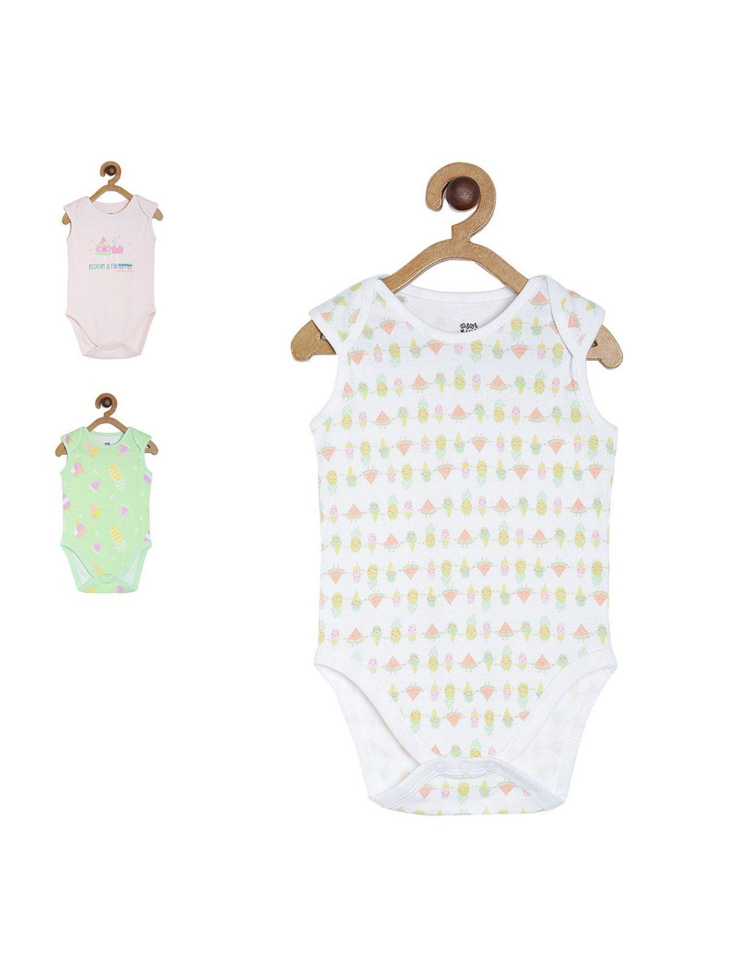 girls multi-color bodysuits (pack of 3)